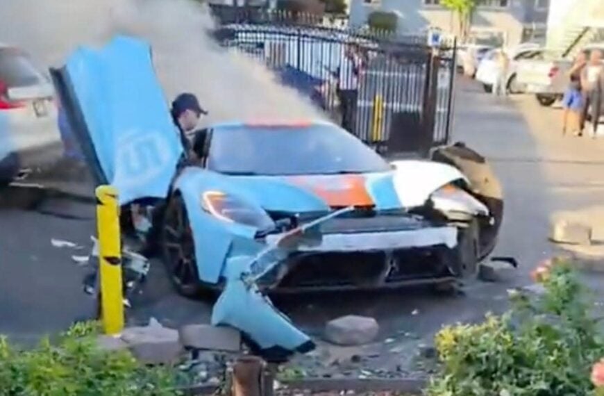 ford gt heritage crash in california