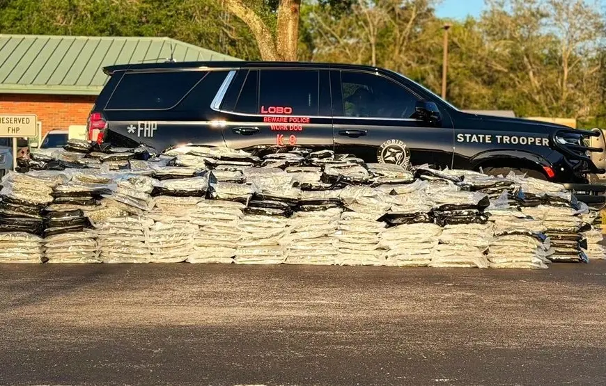 marijuana from driver caught by police