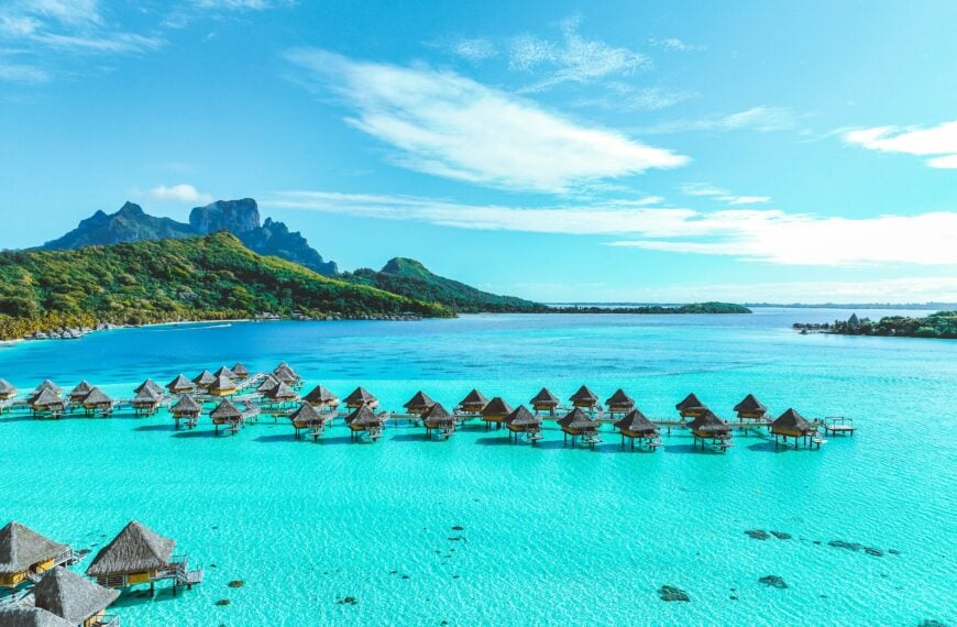 Aerial view of Bora Bora Lagoon