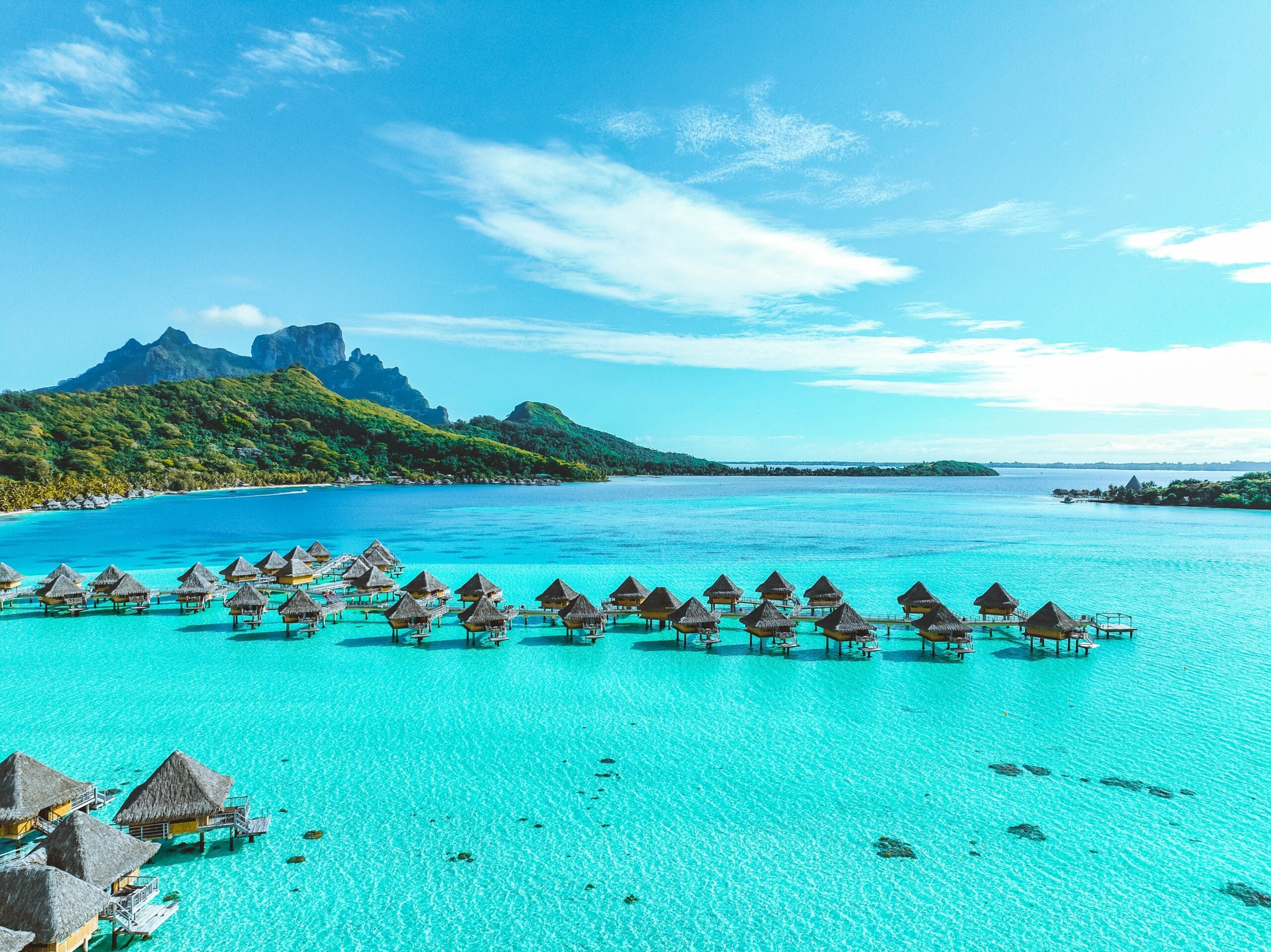 Aerial view of Bora Bora Lagoon