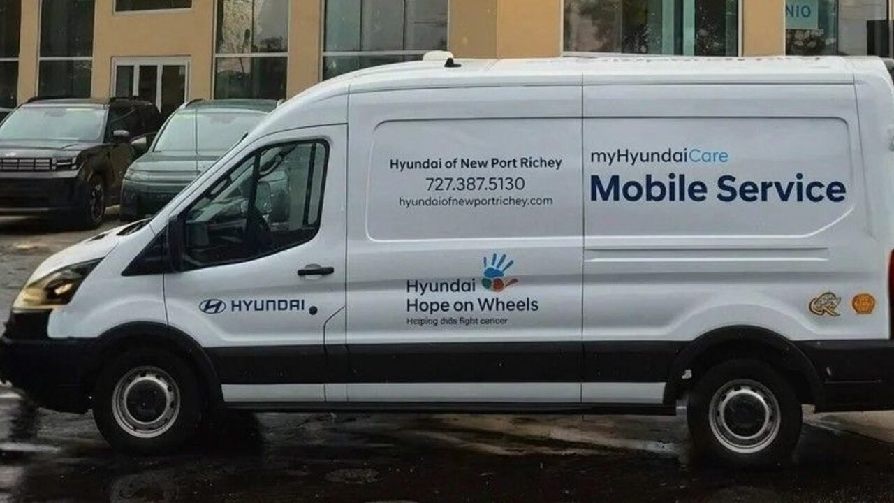Hyundai service van.