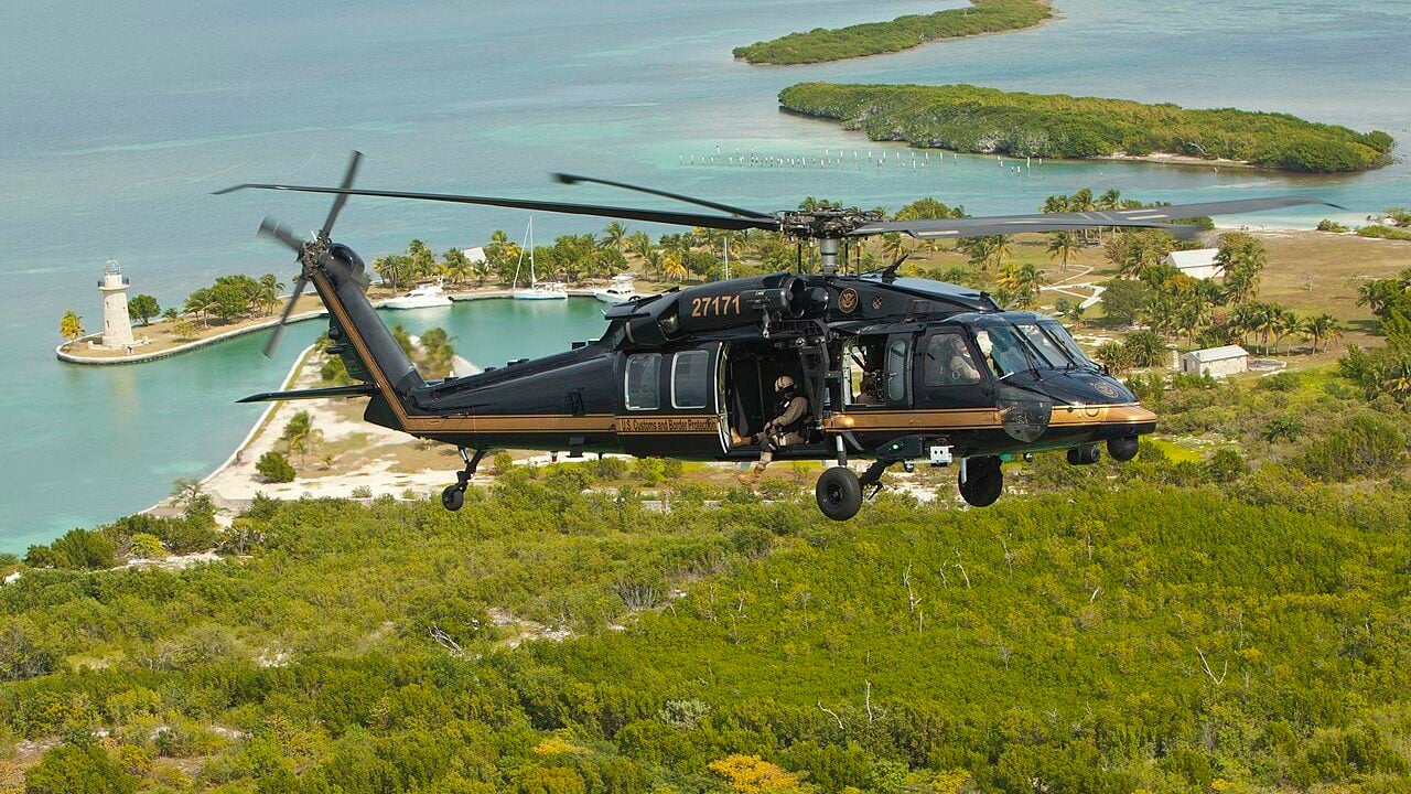 CBP Office of Air and Marine Operations helicopter provides air security in and around the waters of southern Florida.
