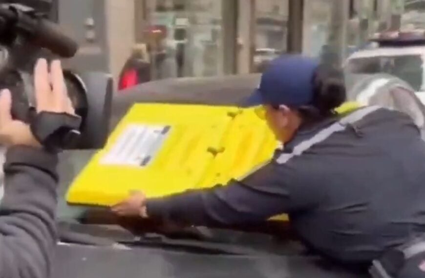 NYPD’s Giant Windshield Clamp Sparks Debate Over Parking Enforcement Tactics.