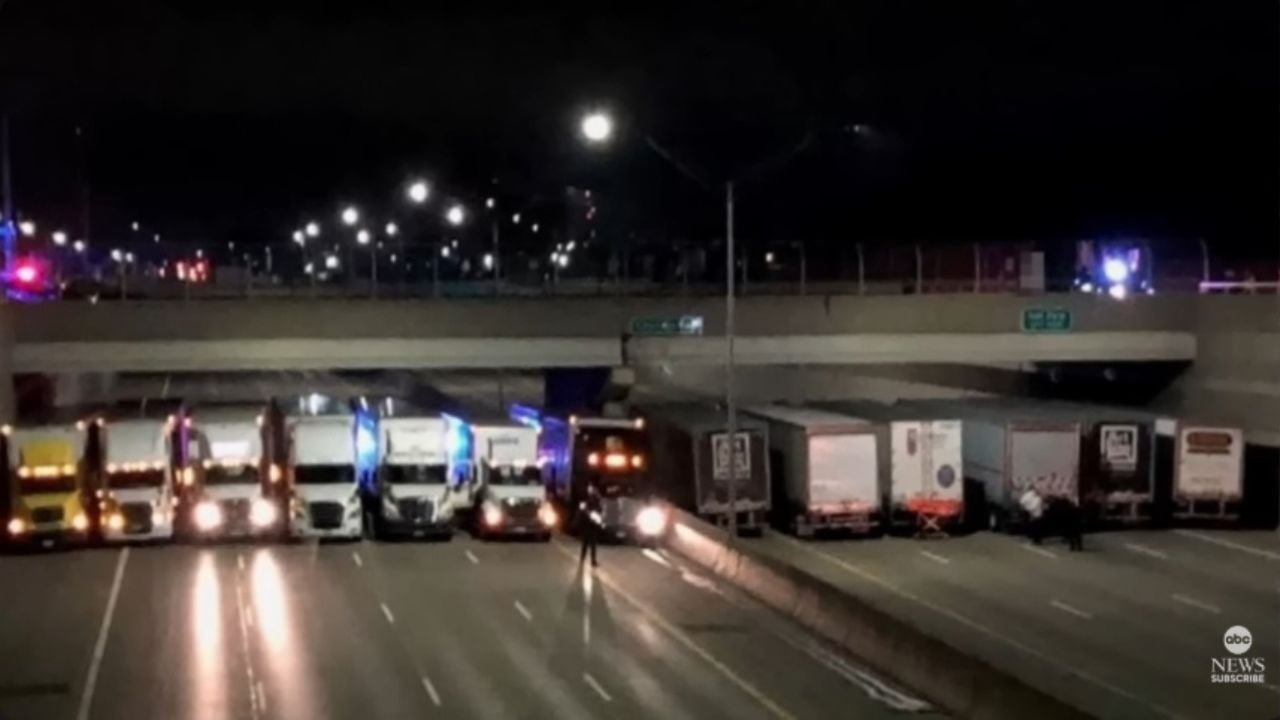 "We will never forget": How 13 truck drivers helped save a man threatening to jump.