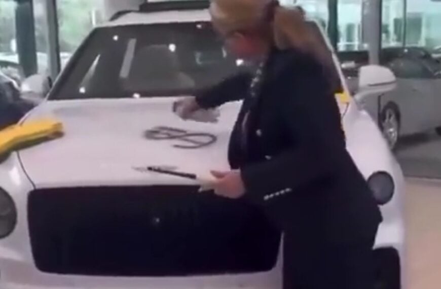 Flaming Bentley or brilliant marketing? You decide.