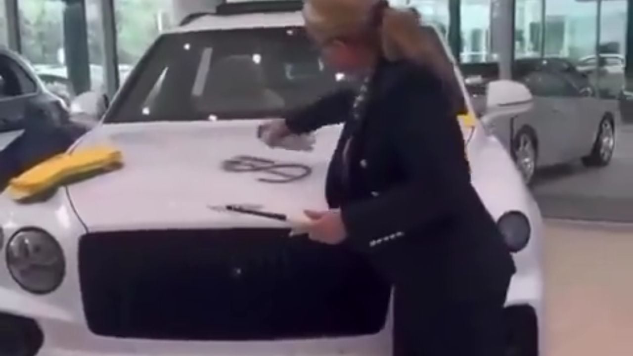 Flaming Bentley or brilliant marketing? You decide.