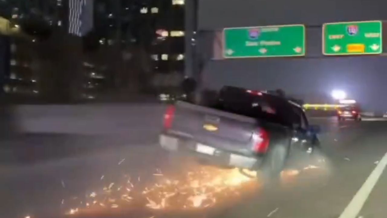 A grinding metal rim, a shower of orange sparks, and a suspect who didn't care.