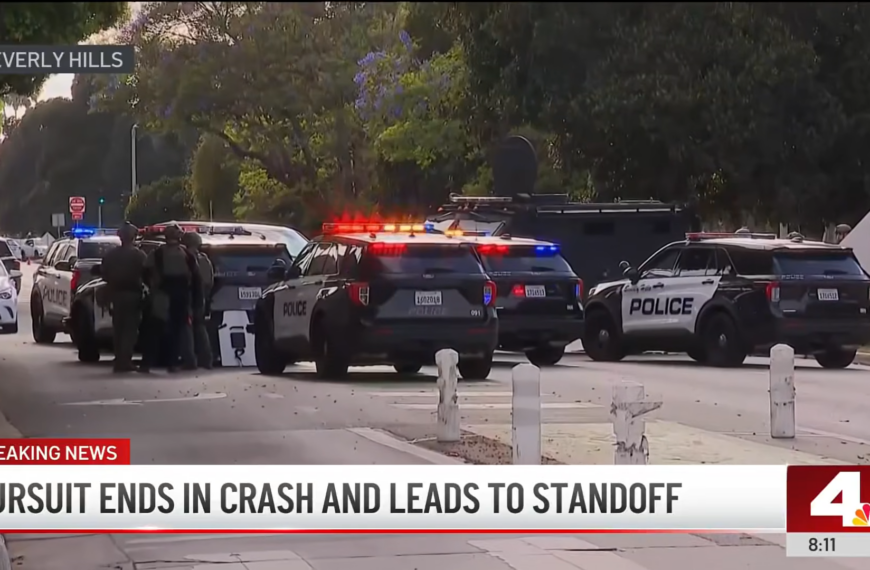 stand off in beverly hills with murderer