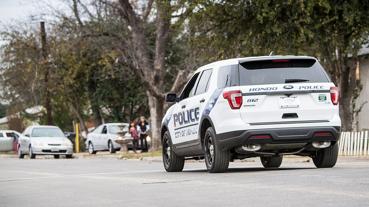Police SUV.
