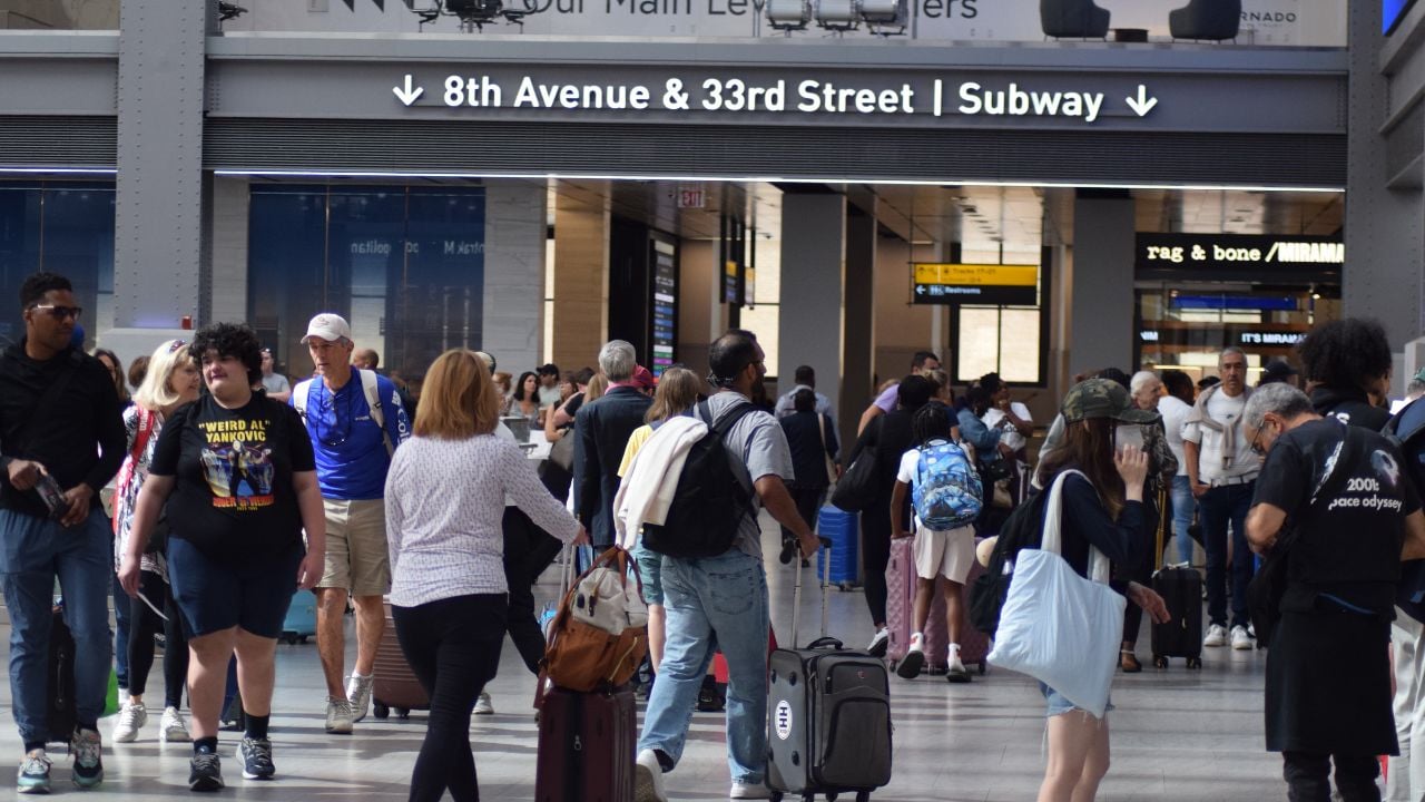 New York, NY USA - August 7, 2025: New York City, Penn Station Moynihan Train Hall