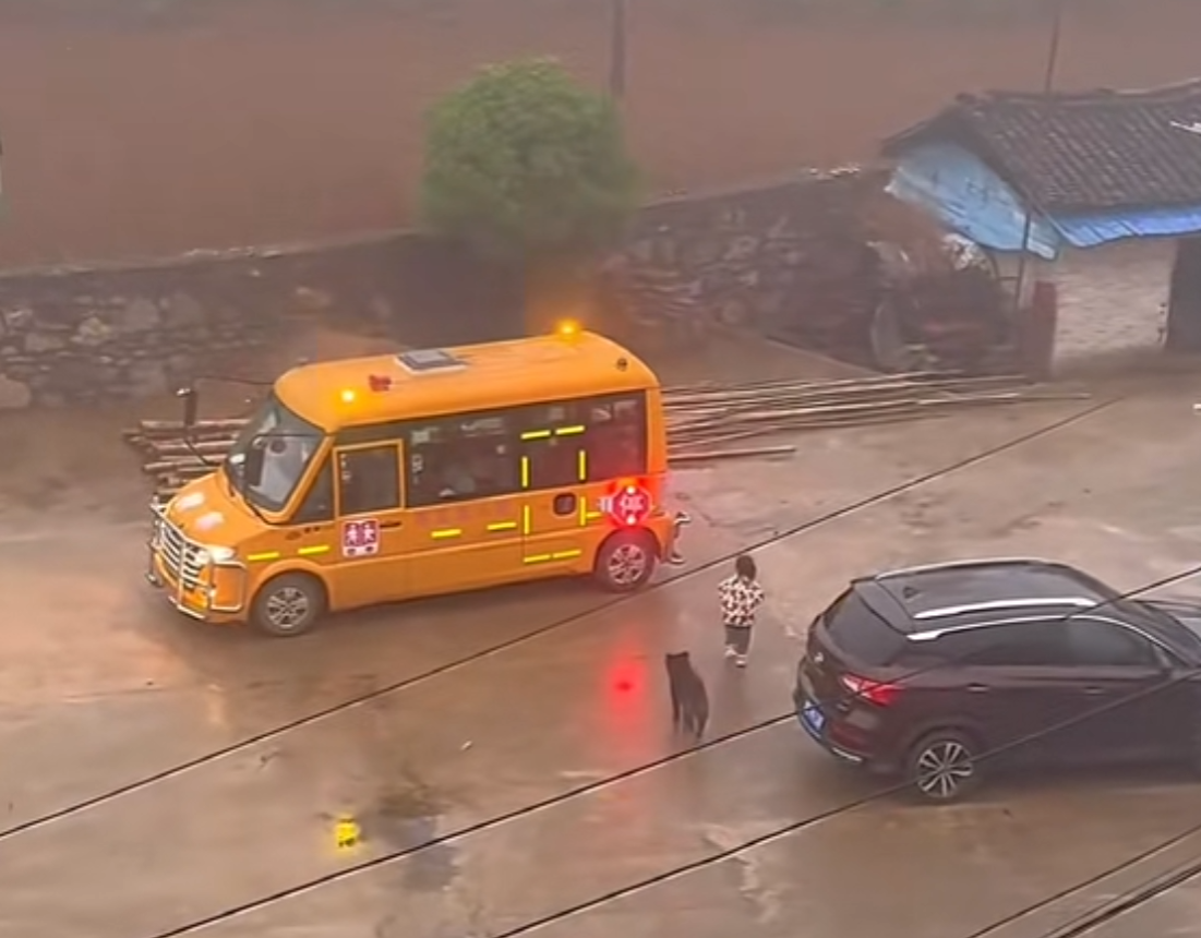 musical school bus in china