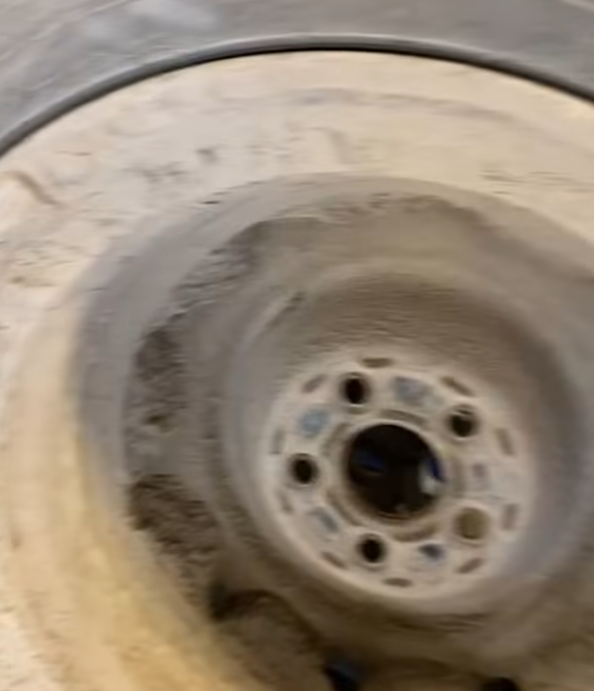 rusted tire at shop