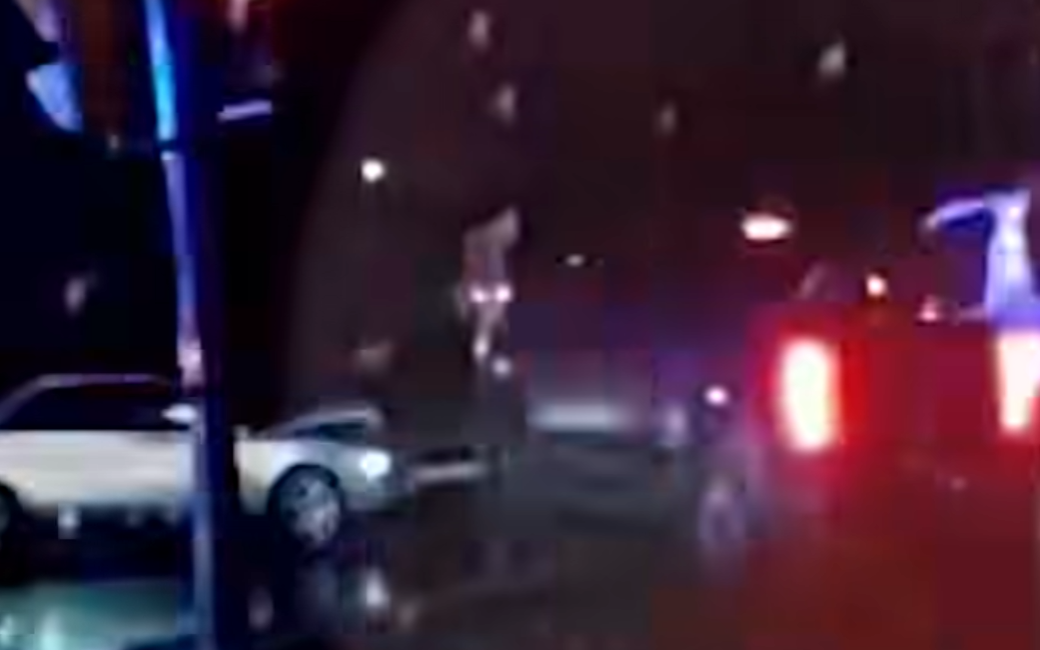 two tow trucks race and crash