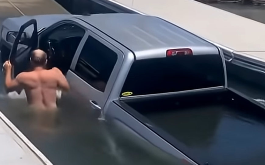 Viral Video of ‘Floating’ Chevy Truck Sparks Jokes, Confusion, and a Real Rescue Story