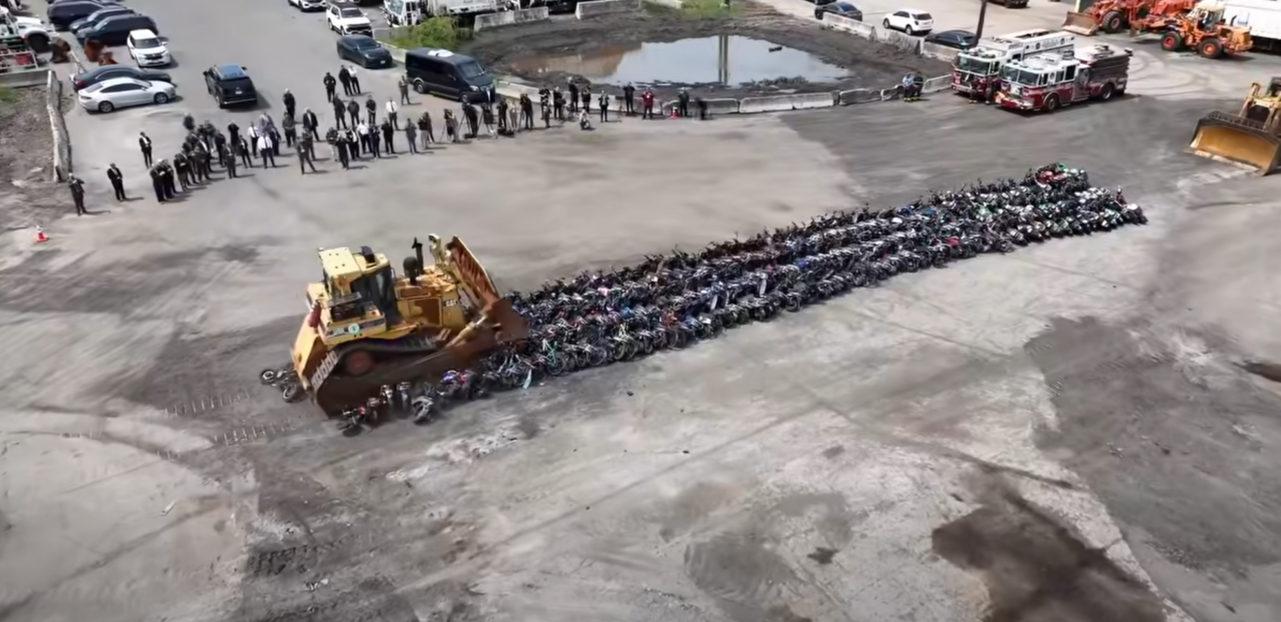 NYPD crushes illegal vehicles