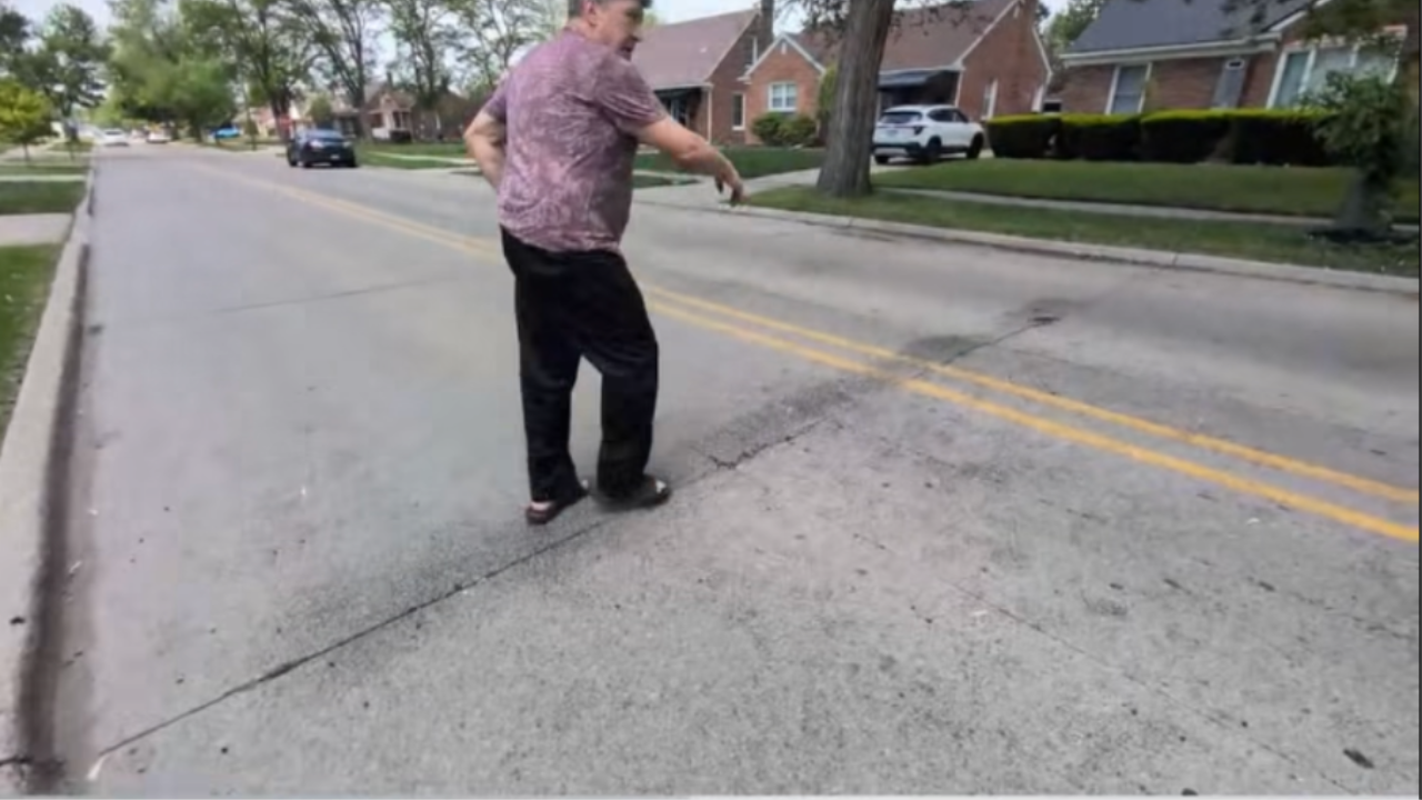 Man Creates His Own Speed Bump
