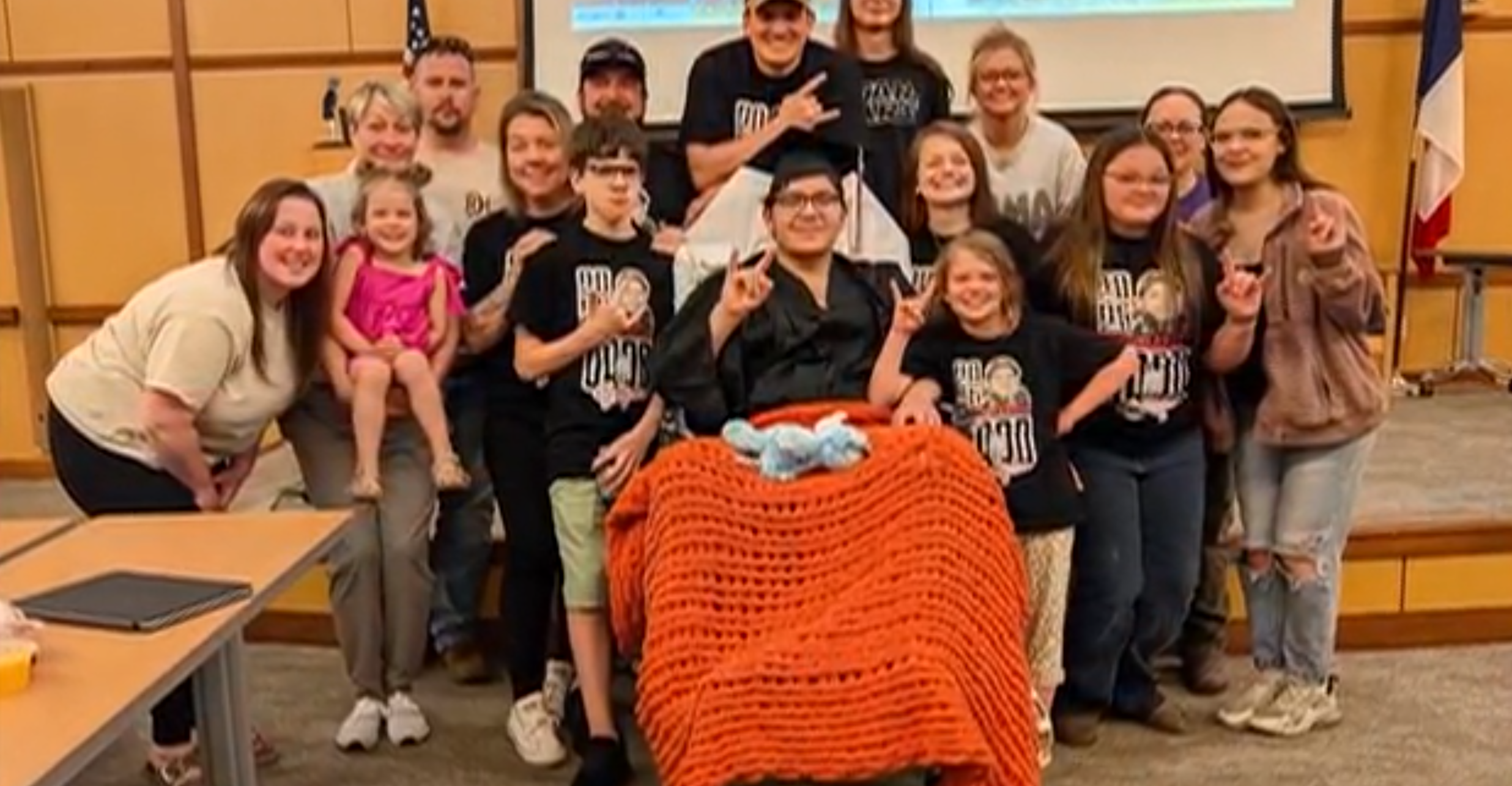 high school graduate paralyzed
