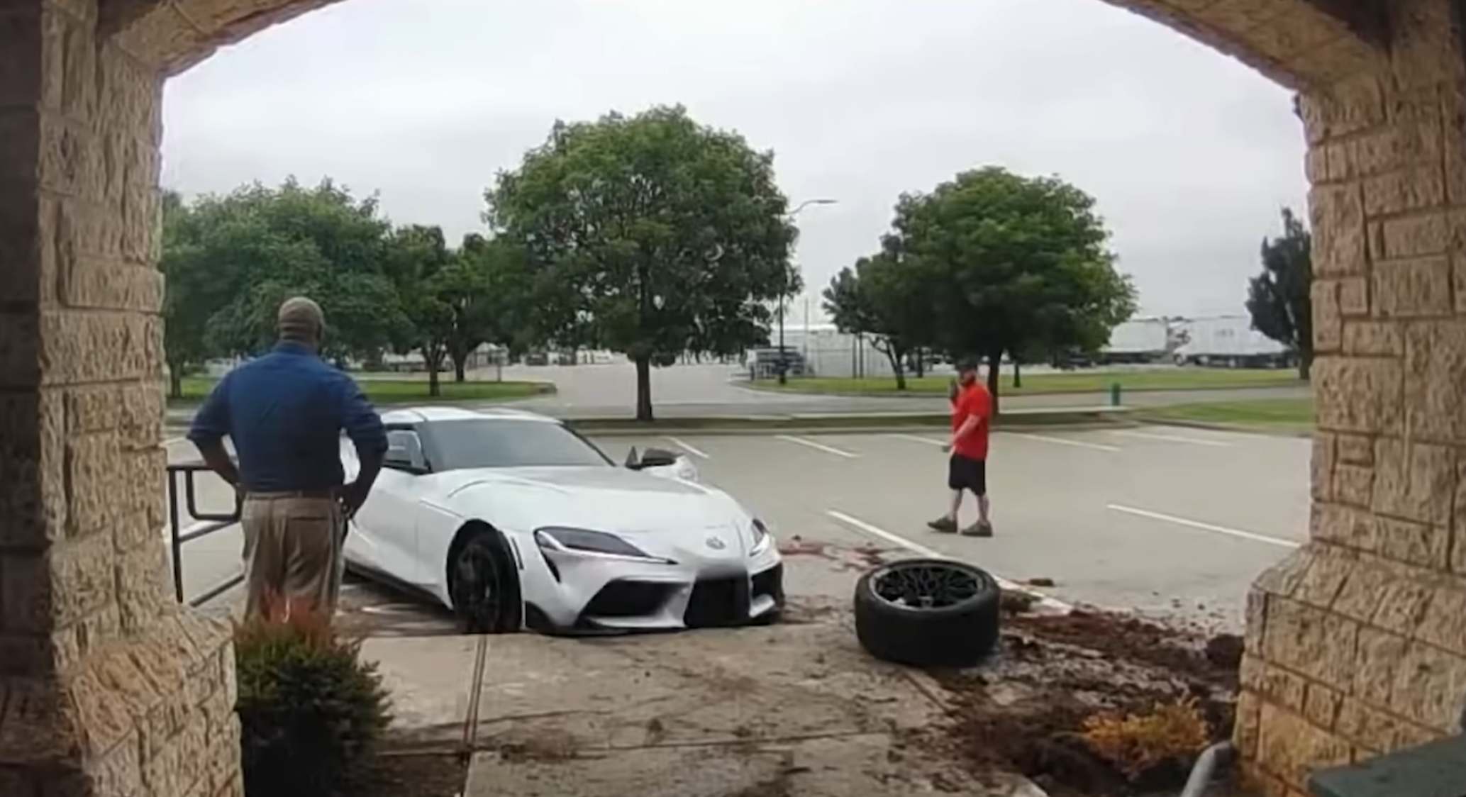 supra hits sidewalk going 80 mph
