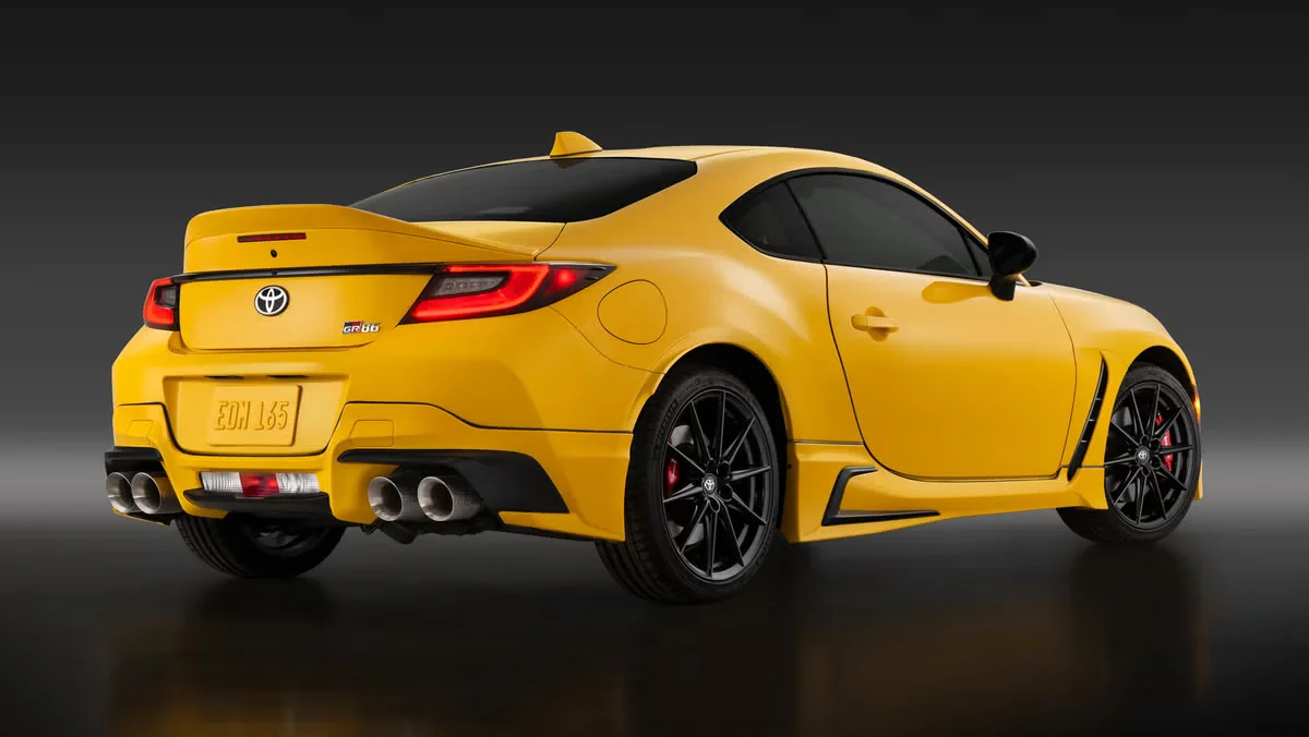 Toyota GR86 Rear View Yellow