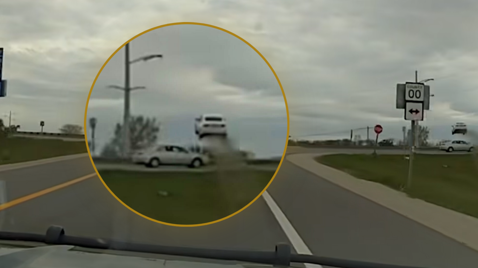 car jumps during police chase
