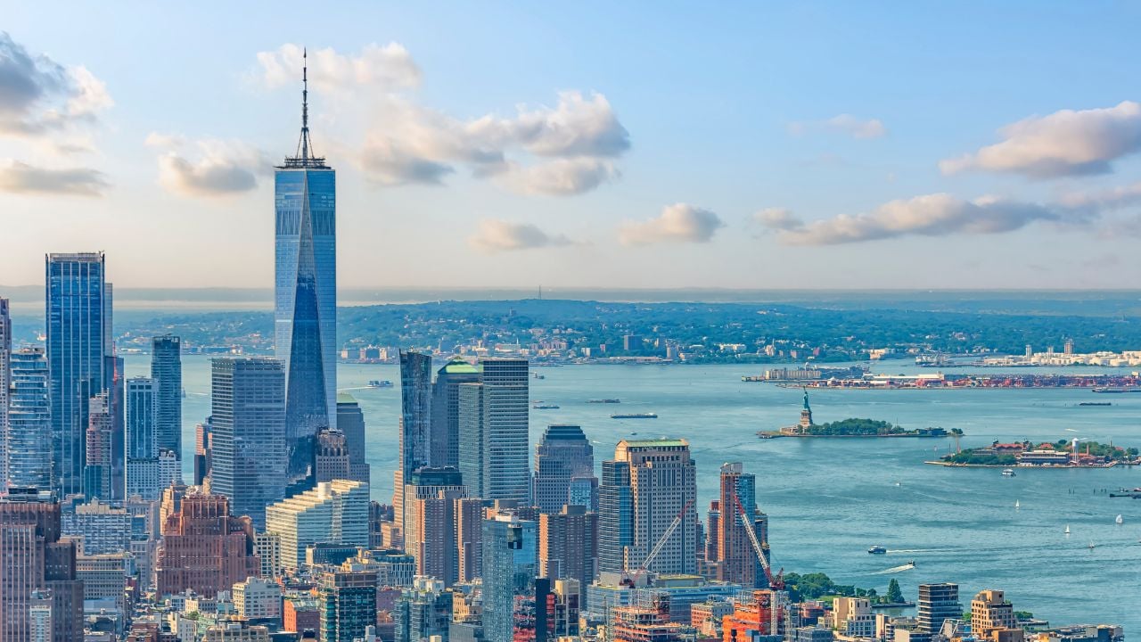 The skyline of New York City, United States