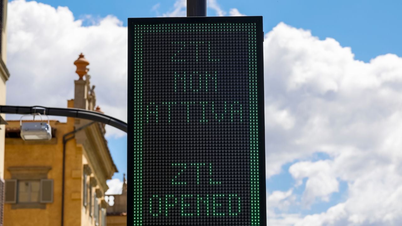 Limited traffic zone sign in Florence, Italy