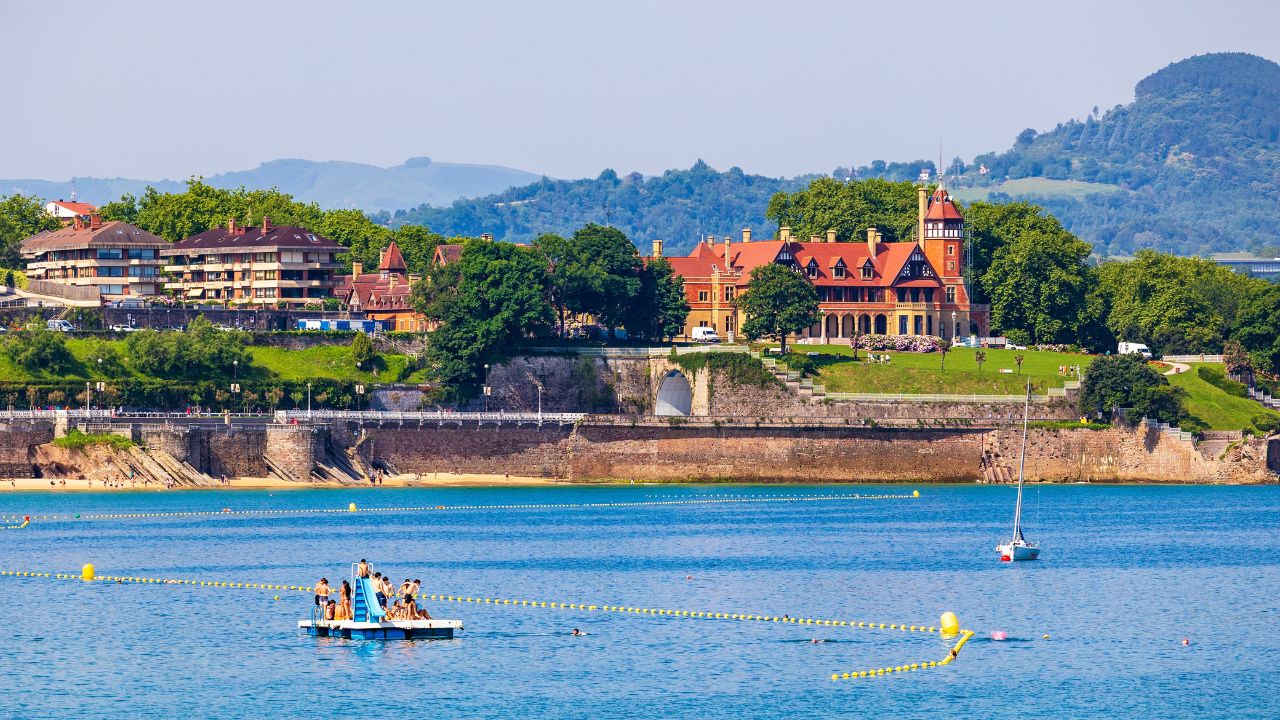 Miramar Palace overlooking La Concha Bay in Donostia-San Sebastián, Spain