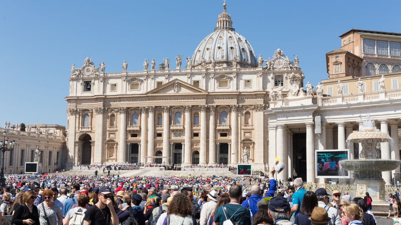 St. Peter's Basilica seen from St. Peter's Square in Vatican City