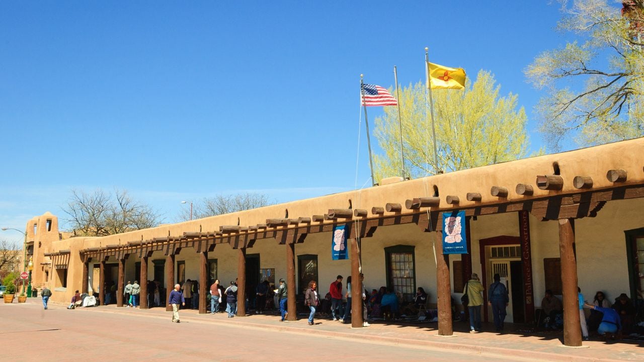 Palace of the Governors in Santa Fe, New Mexico