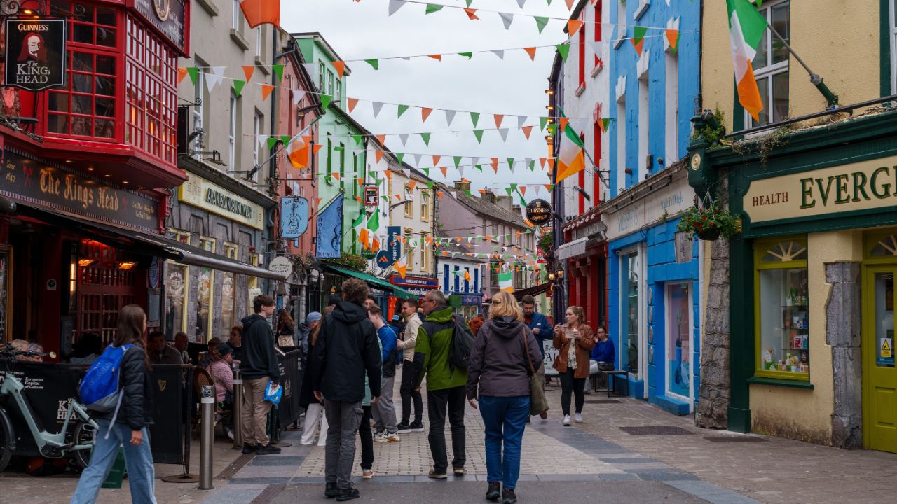 Latin Quarter street scene in Galway, Ireland