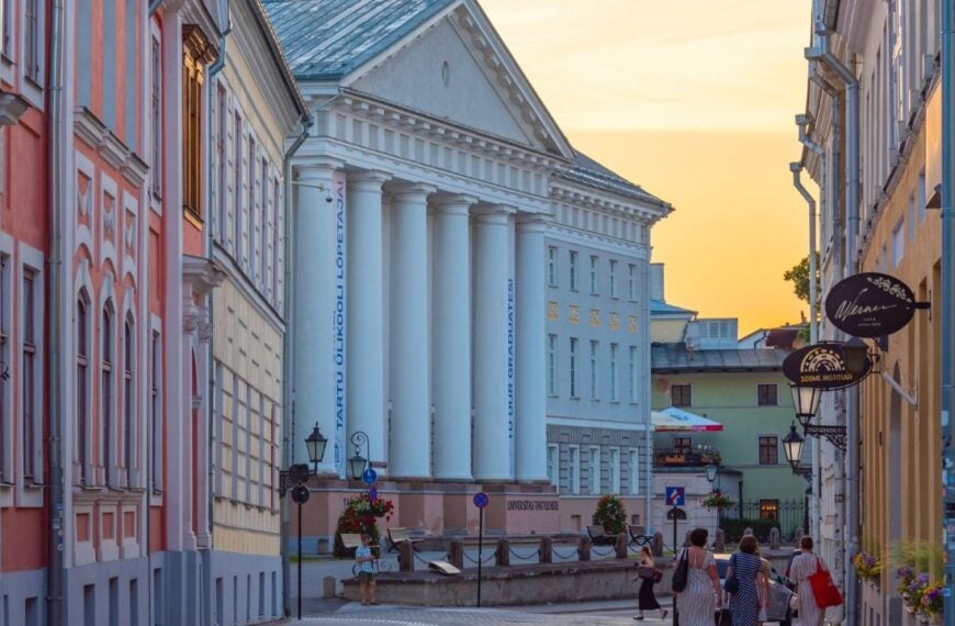 Tartu, Estonia, June 27, 2022: View of the university of Tartu in Estonia.