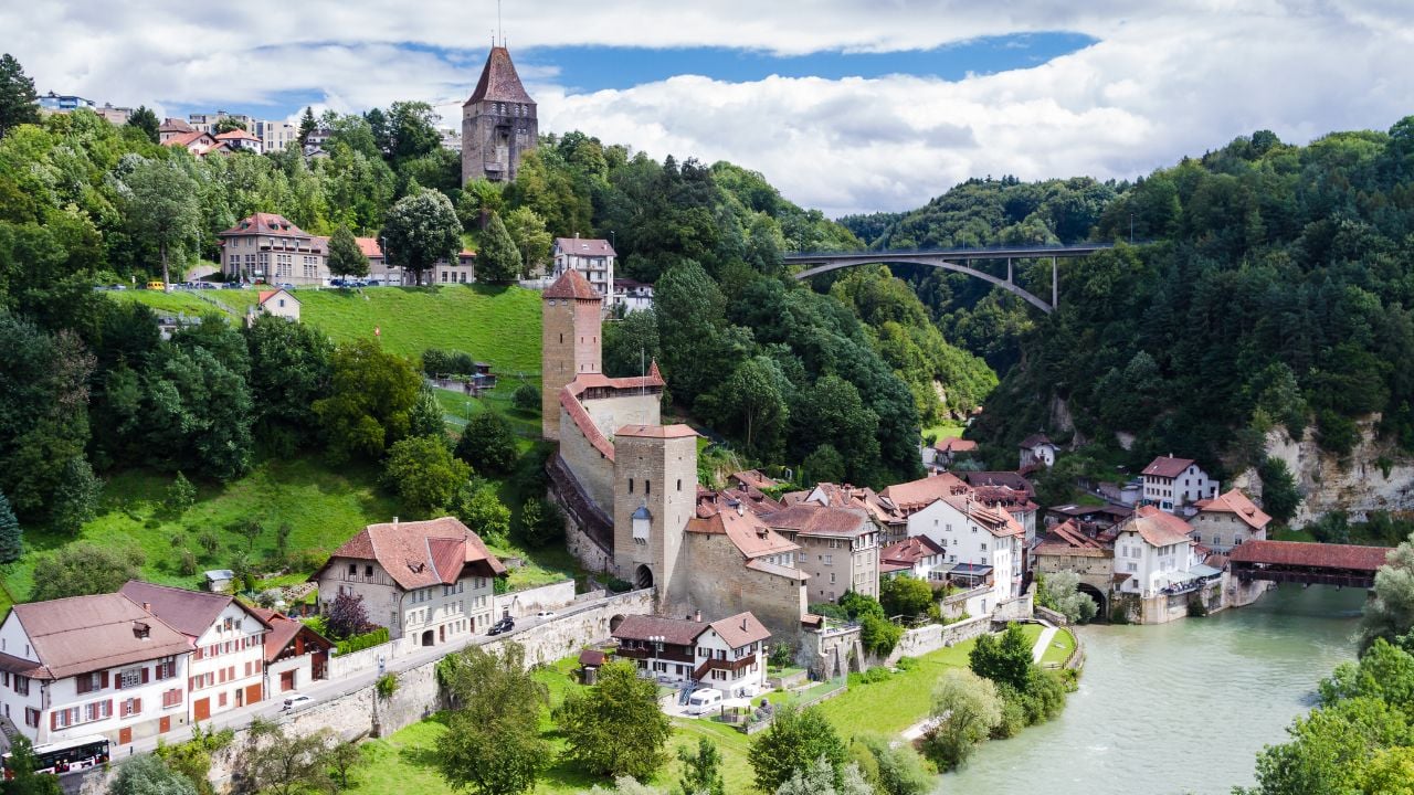Auge District in Fribourg, Switzerland.