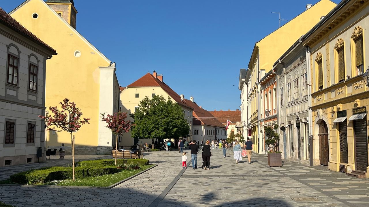 Old baroque city center of Varaždin, Croatia