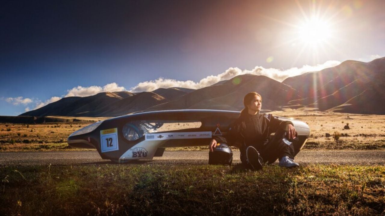 Brigham Young University engineering student and supermileage vehicle