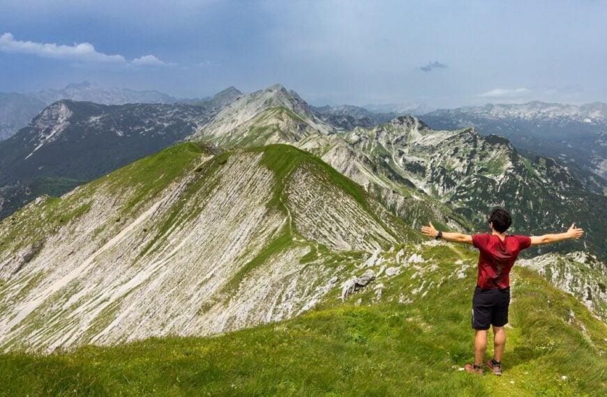 Views of Vogel mountain and surrounding area in Slovenia