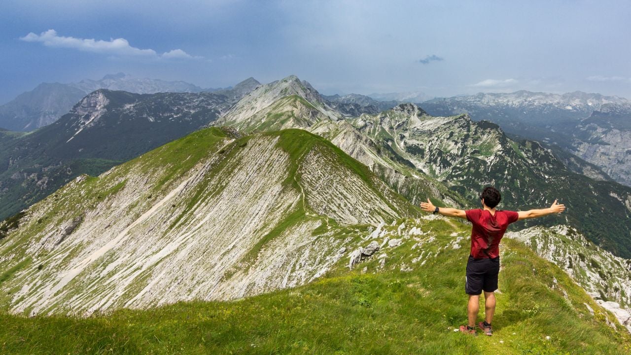 Views of Vogel mountain and surrounding area in Slovenia