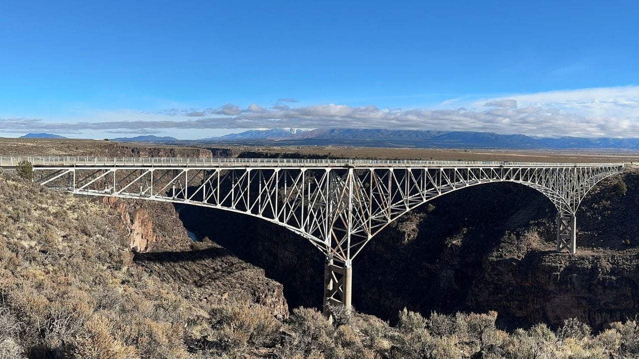 Rio Grande Gorge Bridge in New Mexico spanning the Rio Grande Gorge near Taos