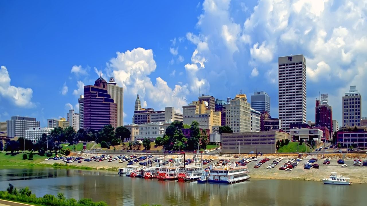 Memphis, Tennessee skyline. Created 08.28.2023