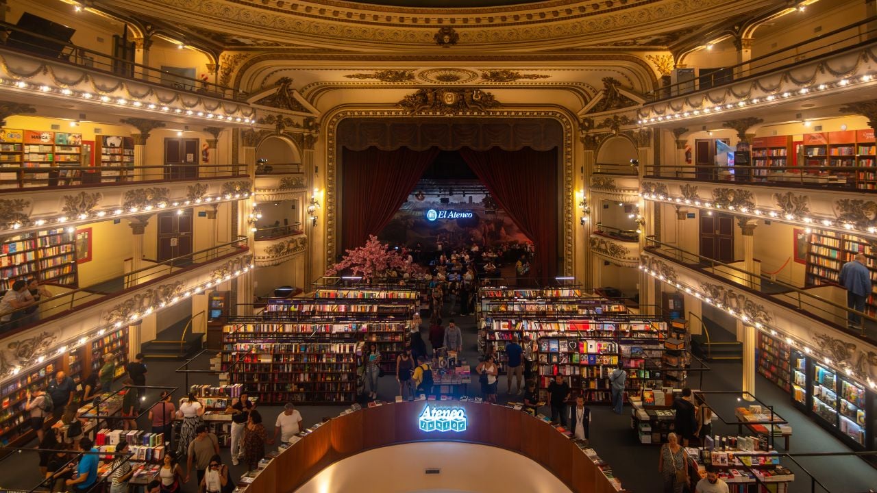 Buenos Aires, Argentina, November, 14, 2025: view of El Ateneo Grand Splendid bookstore
