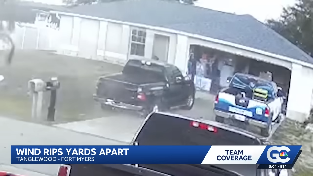 truck lifted by winds