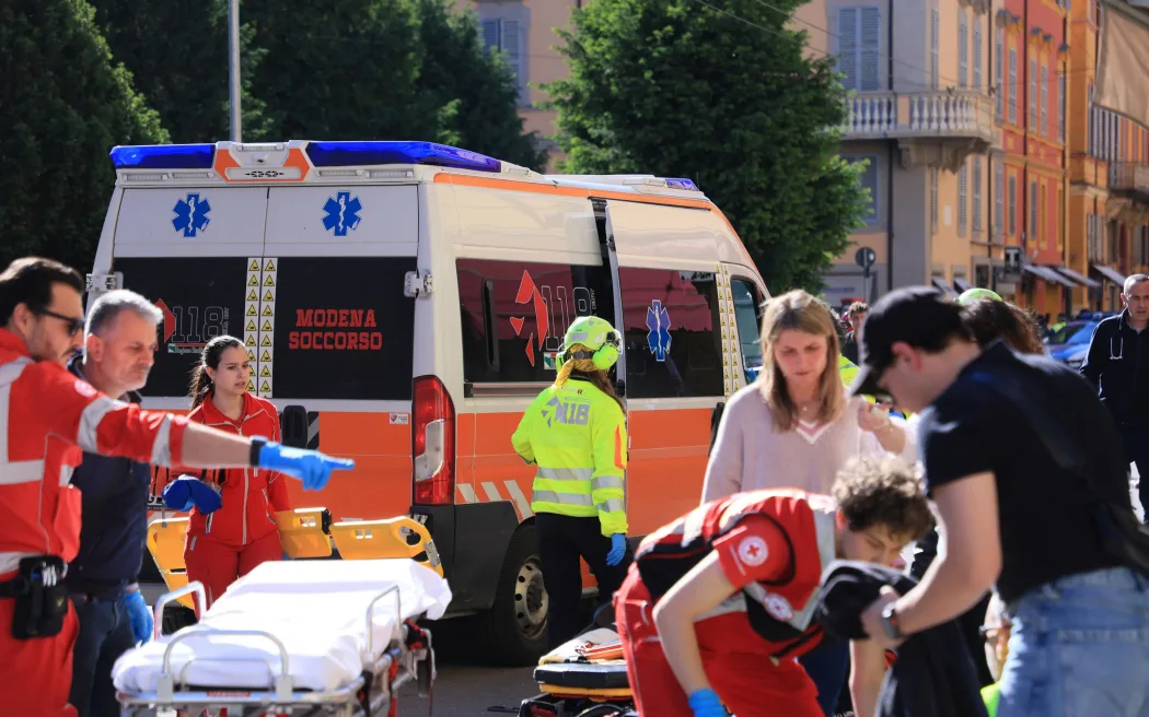 emergency response to vehicle hitting crowd