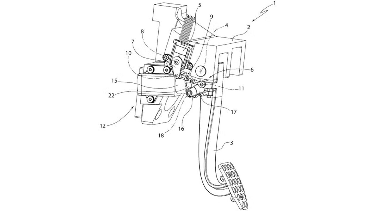Ferrari pedal patent
