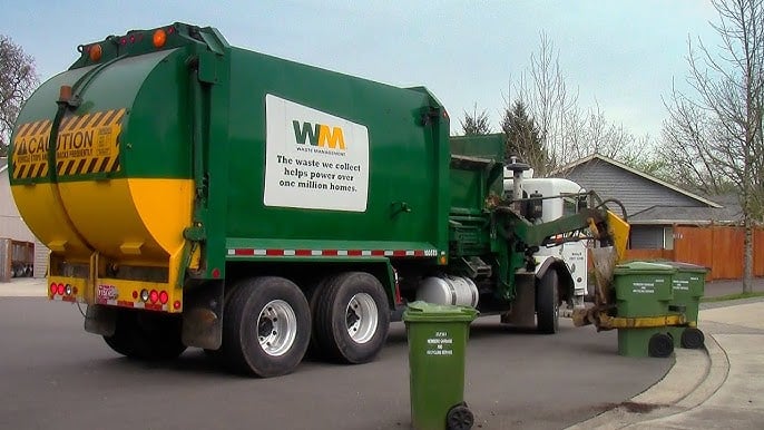 garbage truck at work
