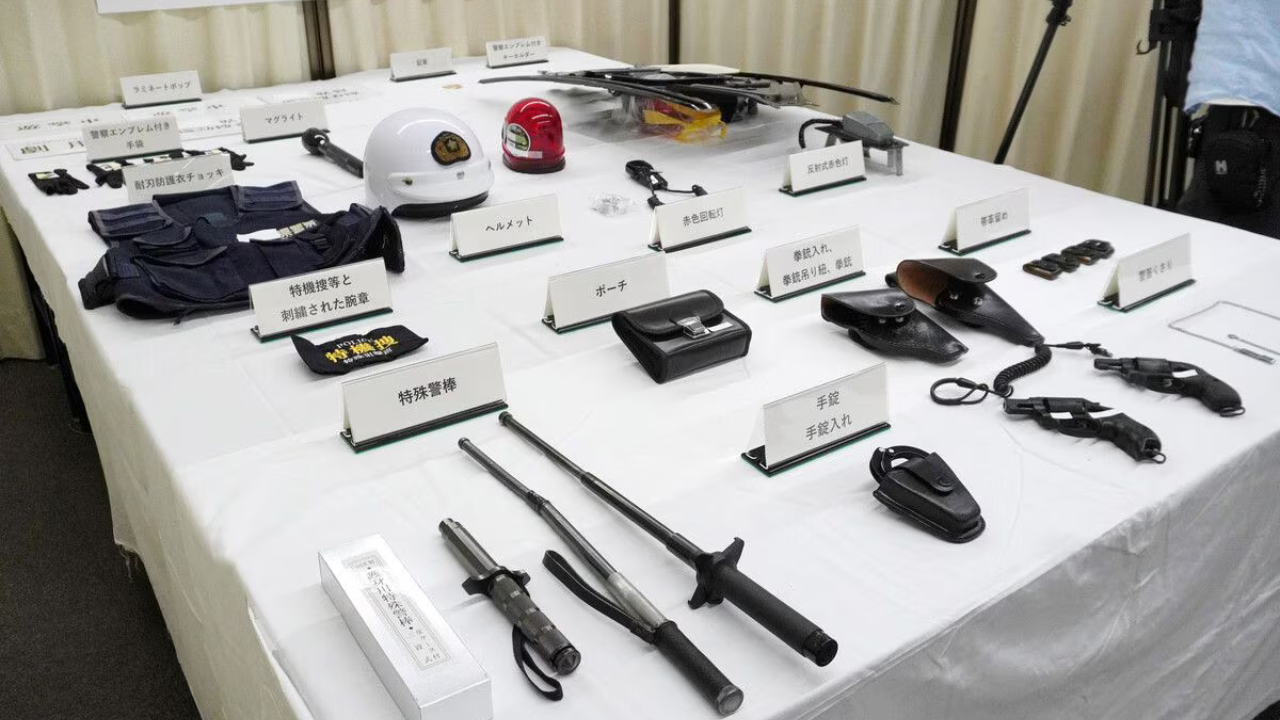 japanese man fake police confiscated items