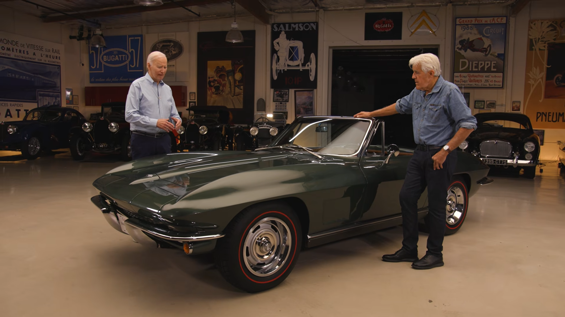 46th President Joe Biden Speed Shifts His 1967 Corvette with Jay Leno