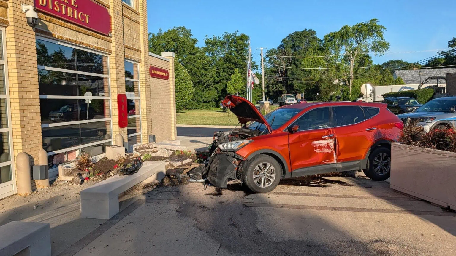 Car crashes into local fire station
