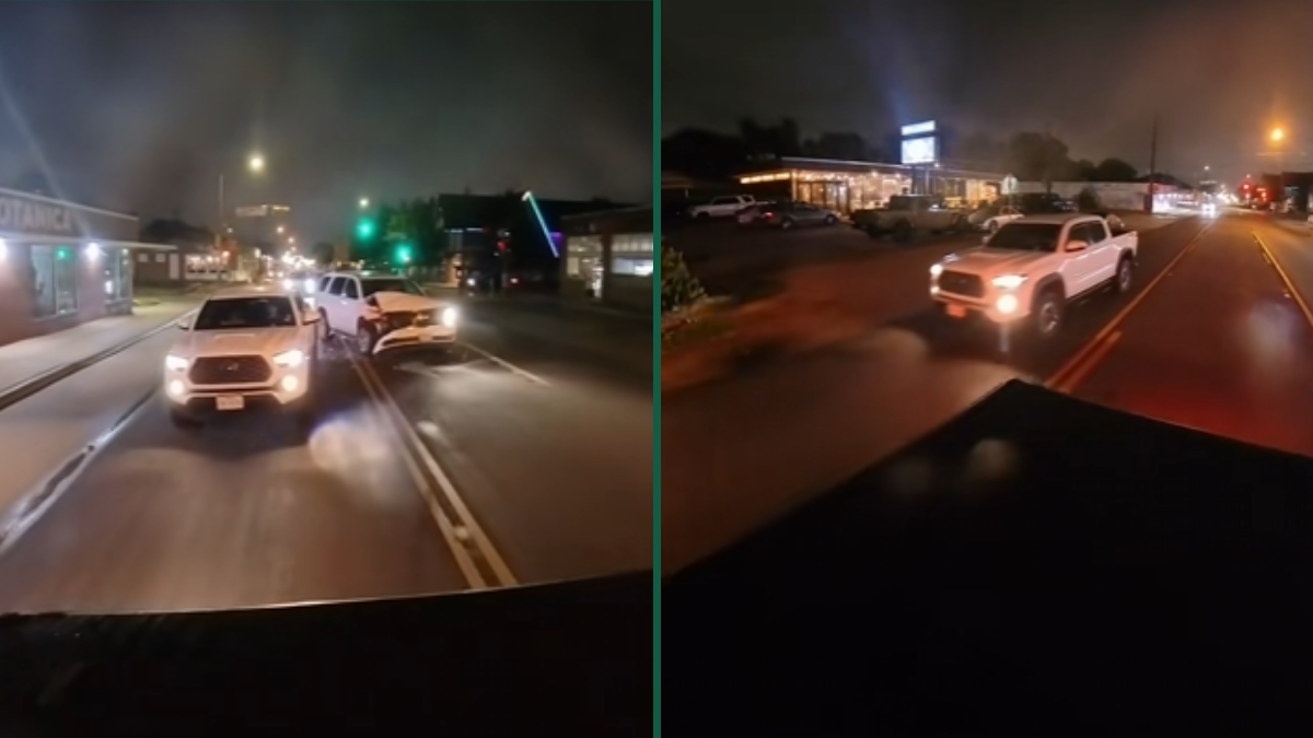 A New 360 Camera Captured the Exact Moment a Chevy Suburban Lost a Fight With a Tacoma