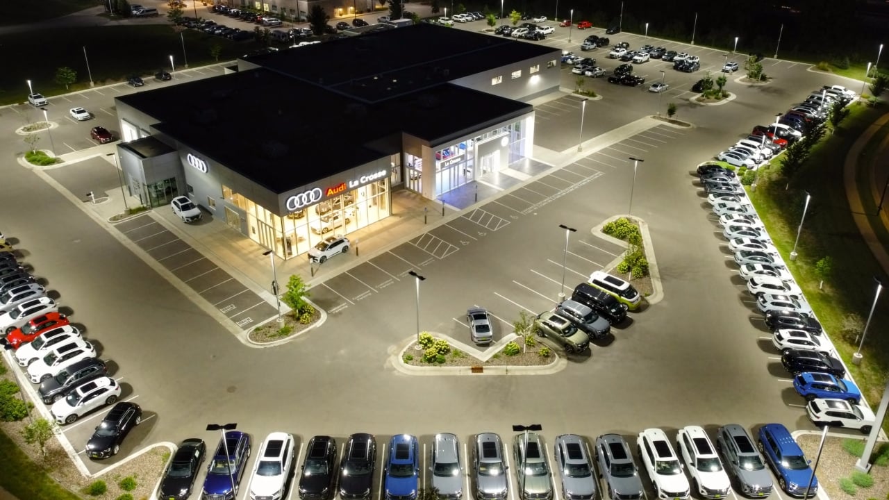 Audi Car Dealership Top Down View