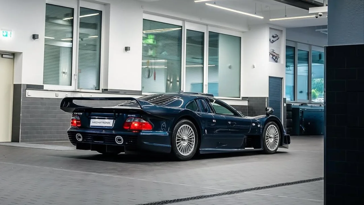 Blue Mercedes CLK GTR Rear