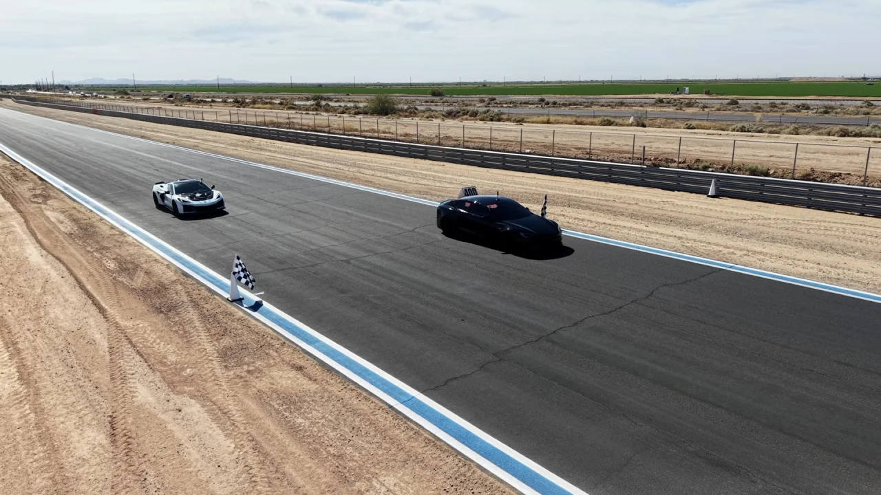 Corvette ZR1X Versus Model S Plaid drag race